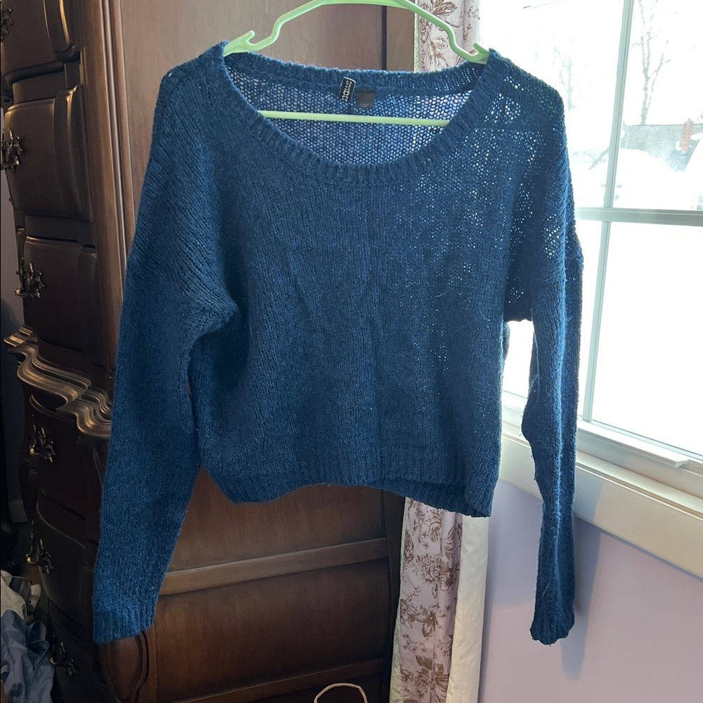 Divided Navy Blue Crew Neck Sweater